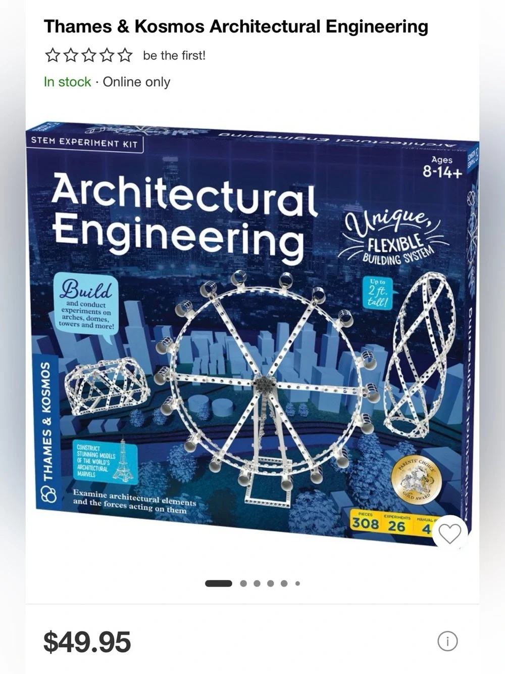 Thames & Kosmos Architectural Engineering Stem Kit Ages 8-14